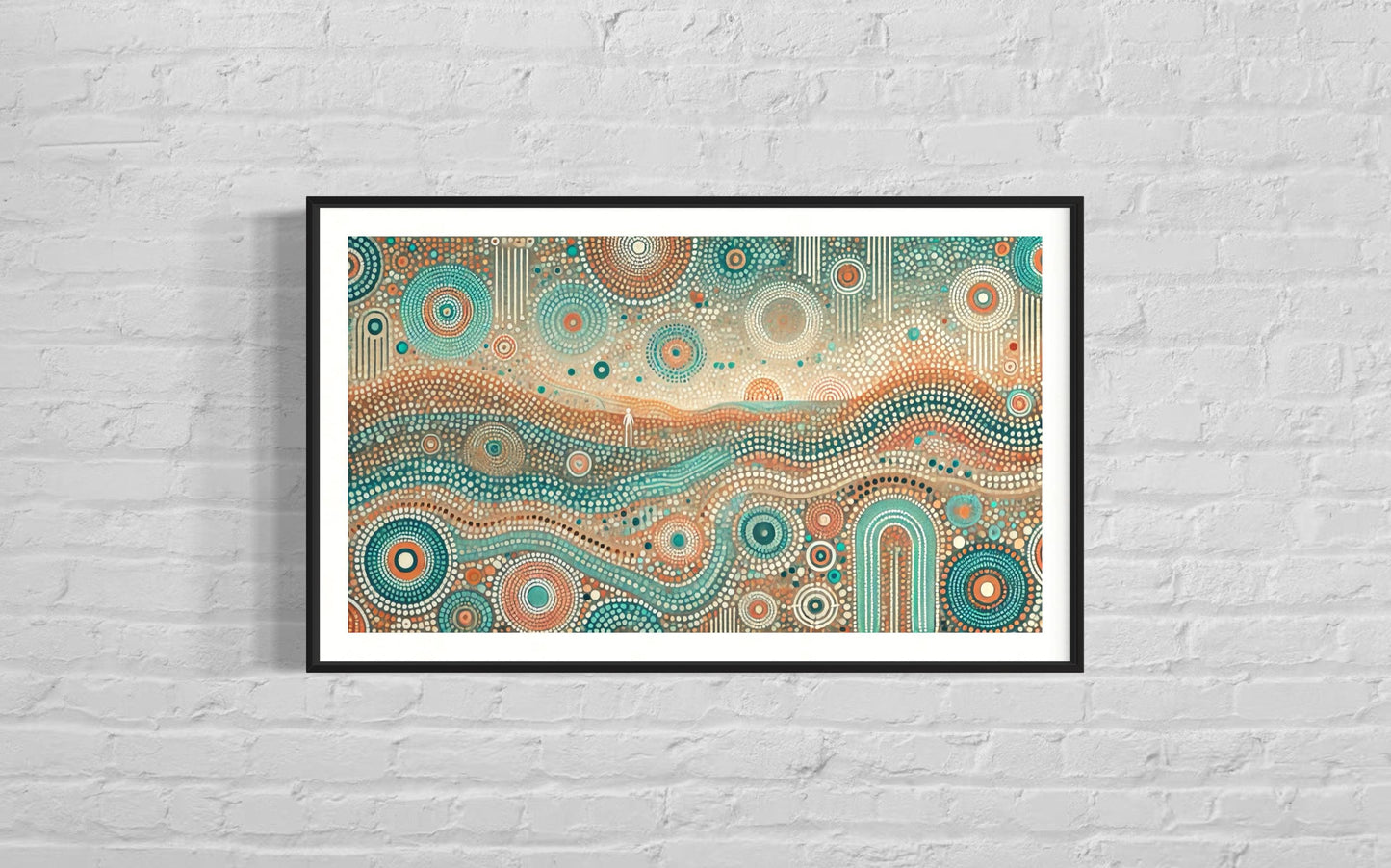 Aboriginal Dot Painting Downloadable Print – Marrali Ngurra (Skybound Country) | Spiritual Dreaming Art | Horizontal Printable Wall Decor