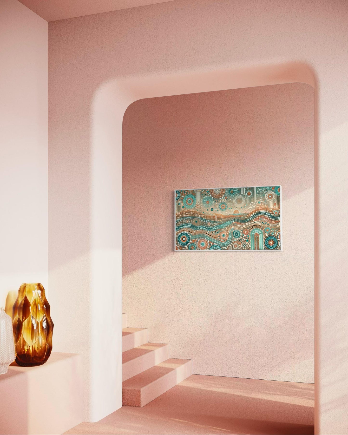 Aboriginal Dot Painting Downloadable Print – Marrali Ngurra (Skybound Country) | Spiritual Dreaming Art | Horizontal Printable Wall Decor