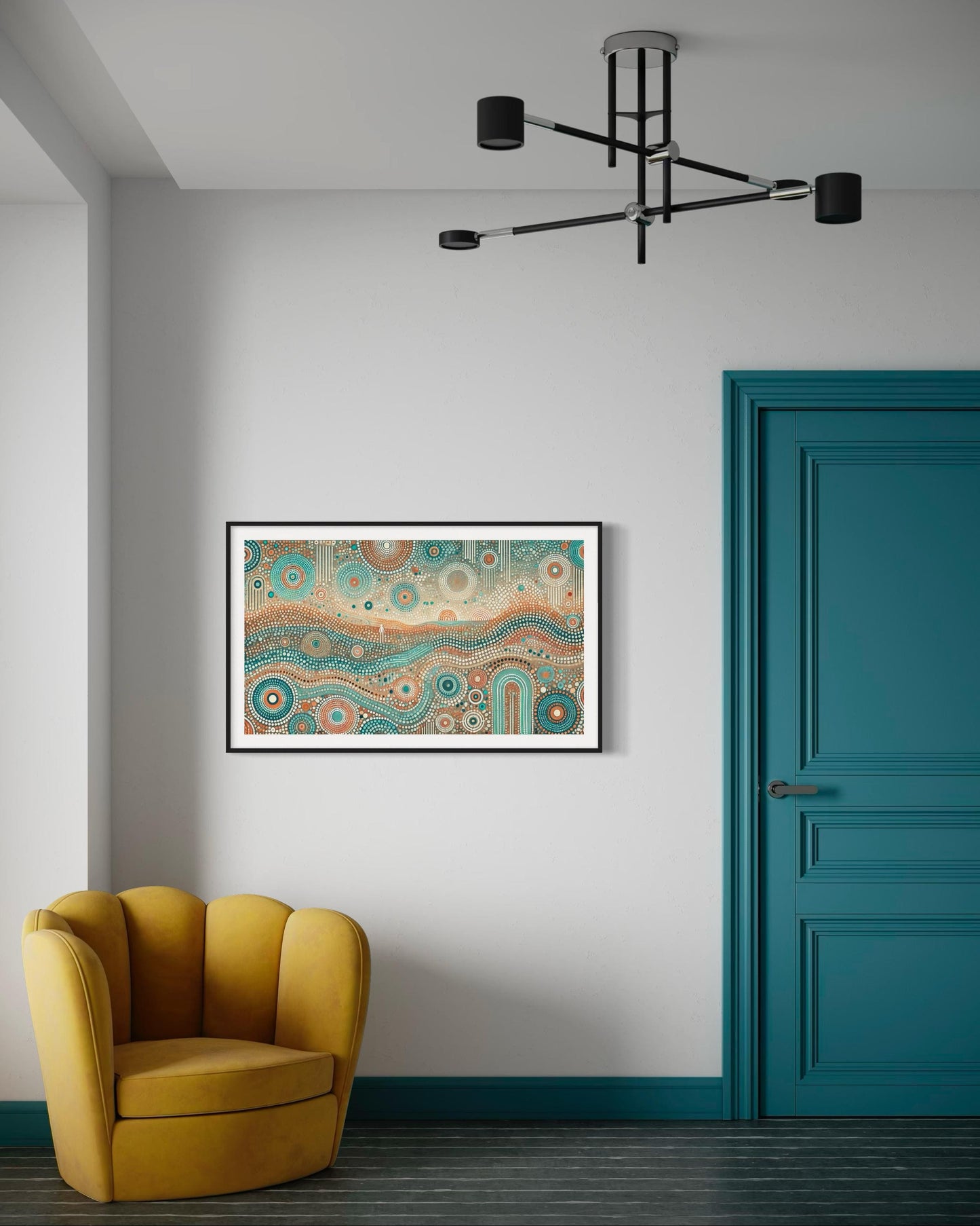 Aboriginal Dot Painting Downloadable Print – Marrali Ngurra (Skybound Country) | Spiritual Dreaming Art | Horizontal Printable Wall Decor