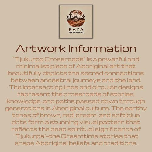 Aboriginal Dot Painting Downloadable Print – Tjukurpa Crossroads (Ancestral Meeting Place) | Dreaming Pathways Art | Multi-Ratio File