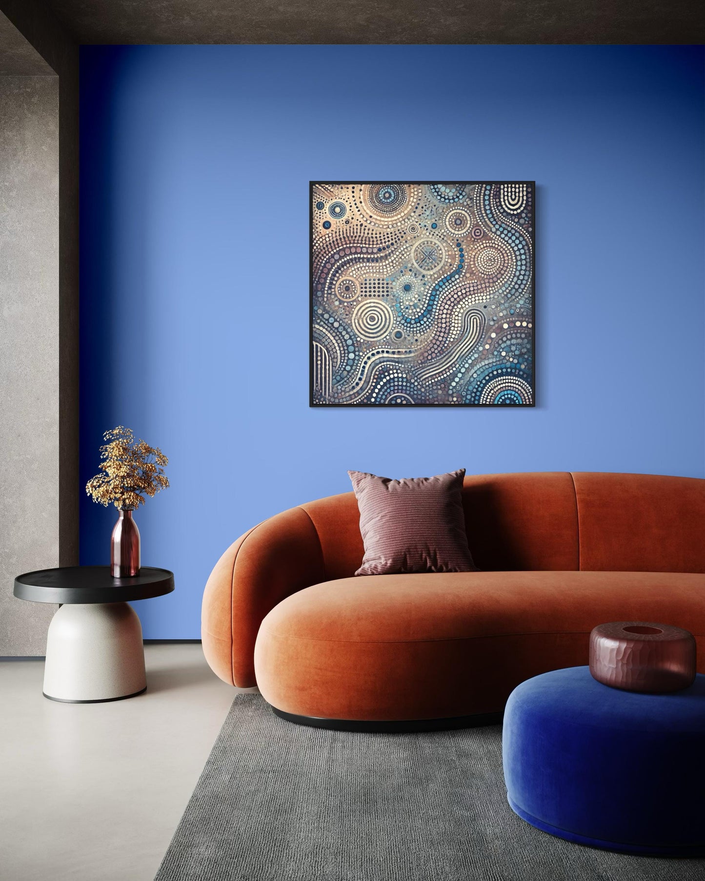 Ngalaya – Aboriginal Dot Painting Download of Spiritual Kinship and Sacred Unity (1:1 Ratio)
