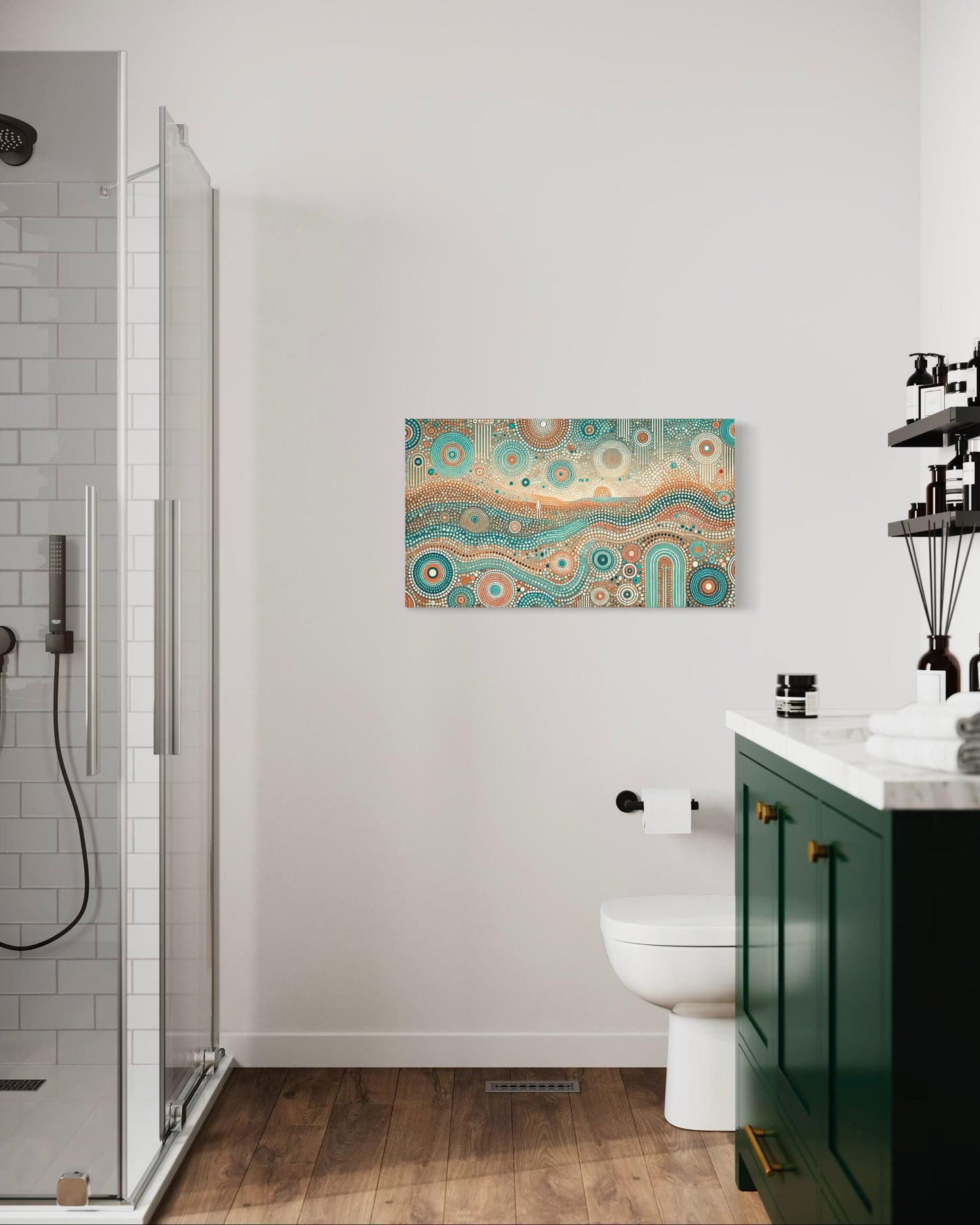 Aboriginal Dot Painting Downloadable Print – Marrali Ngurra (Skybound Country) | Spiritual Dreaming Art | Horizontal Printable Wall Decor