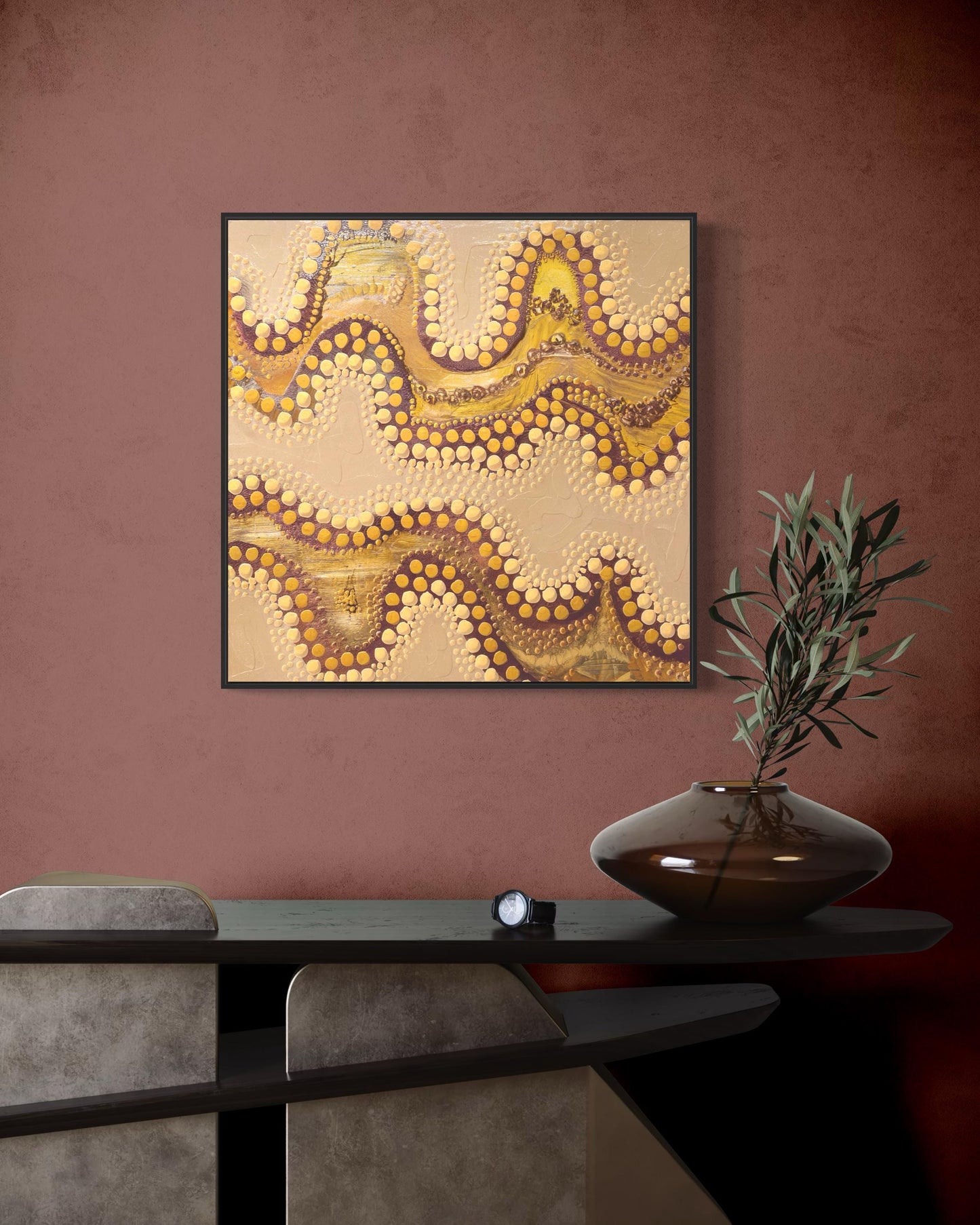 Yalka Tracks – Aboriginal Dot Painting Download of Bush Food Lines and Ceremony Paths (1:1 Ratio)