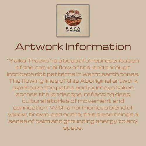 Yalka Tracks – Aboriginal Dot Painting Download of Bush Food Lines and Ceremony Paths (1:1 Ratio)